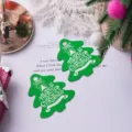 Etichette regalo in carta verde a forma di albero di Natale con stampa festiva per le feste. - Stile Vuoto di Albero di Natale (Verde) / 100 Pezzi/Confezione Verde Stile Banner Vuoto