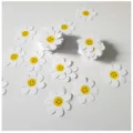Schattige Koreaanse stijl madeliefje papier cadeaulabels met smiley voor decoratie - Bloemen Smiley / Pak van 100 Stuks (5cm)