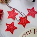 Christmas red star shape hang tags with string, festive holiday message card for decor. - 100 Pieces/Pack Red Star Without Accessories
