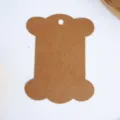 Kraft paper bone shaped blank hang tag card DIY craft label for gift wrapping and notes - 100 Pieces