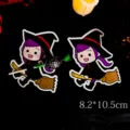 Biglietto di carta per lecca-lecca Halloween simpatica strega fai da te decorazione - Simpatica Piccola Strega / 48-50 Pezzi/Confezione
