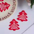 Etichette di carta rossa a forma di albero di Natale, cartoline di auguri per decorazione. - Stile Vuoto di Albero di Natale (Rosso) / 100 Pezzi/Confezione Rosso Stile Banner Vuoto