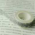 Japanischer Stil schwarz-weißes Washi Tape für Tagebuch Scrapbooking dekorative Klebeband 1.5cmx10m - Text-Stil