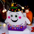 Boîte en papier fantôme d'Halloween pour biscuits bonbons emballage mignon décor fête - Fantôme