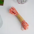 Cordino di carta intrecciato arancione e bianco per fai da te, confezioni regalo e panetteria. - Stile Arancione E Bianco / 10 Metri