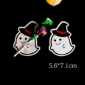 Halloween ghost lollipop cards DIY party decorative paper card gift wrapping accessories - Ghost Witch Hat / 48-50 Pieces/Pack
