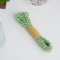 Green and white twisted paper twine for DIY crafts, gift wrapping, and handmade decoration use. - Light Green And White Style / 10 Meters