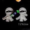 Halloween mummy lollipop decorative paper cards DIY handmade greeting message cards 2pcs - Mummy / 48-50 Pieces/Pack