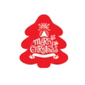 Christmas tree shaped red hanging card message tag for holiday gift wrapping and party decor - 100 Pieces/Pack Red Blank Banner Style