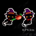Halloween black cat lollipop cards DIY decorative paper tags for funny holiday party decor. - Black Cat / 48-50 Pieces/Pack
