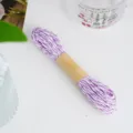 Colorful raffia paper twine for handmade DIY weaving, gift packaging, and baking decoration. - Purple And White Style / 10 Meters