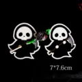 Halloween lollipop holder cards DIY ghost paper card for party decoration gifts set - Grim Reaper Ghost / 48-50 Pieces/Pack
