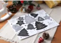 Wholesale mono Christmas tree bell star paper tags, handmade holiday decoration cards for kids. - Elegant Style (14 Pcs/Pack)