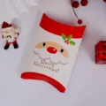 Scatola regalo cuscino Natale in carta per biscotti e dolci con design di Babbo Natale. - Scatola Singola Spedita Piatta / Bianco (Babbo Natale)