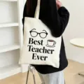 Υφασμάτινη τσάντα tote δώρο δασκάλου casual χειρότσαντα μεγάλης χωρητικότητας - Στυλ 15