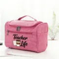 Pink travel cosmetic bag portable makeup organizer large capacity storage bag for women daily use - Style 13