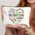Lehrerin Kosmetiktasche mit tollem Druck, süße Make-up Tasche mit Reißverschluss Alltag. - Stil 1