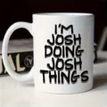Weißer Keramik Kaffeetasse mit witzigem Josh Spruch, perfektes Geschenk für den täglichen Gebrauch. - 350ml / Stil 25 Ingenieur Schwarzer Griff