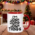 Personalisierte Keramik Kaffeetasse lustiger Spruch roter Griff Weihnachtsgeschenk Büro - 350ml / Stil 22 Ingenieur Roter Griff