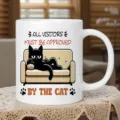 Lustige schwarze Katze Keramik Kaffeetasse mit niedlichem Design, perfektes Geschenk für Tierfreunde. - Weiß - Katzenmodell