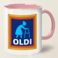 Tasse en céramique amusante avec poignée rose, cadeau parfait pour papa ou grand-père. - 350ml / Rose