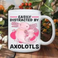 Χαριτωμένη κεραμική κούπα καφέ Axolotl με αστεία εκτύπωση, ιδανικό δώρο για γιορτές. - 350ml / Χαριτωμένο Αξολότλ Λευκή Κούπα