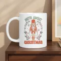 Jolie tasse à café en céramique blanche avec design de casse-noisette de Noël rétro. - Style Casse-Noisette Rétro / 350ml Paquet Unique
