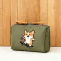 Süsser Corgi Kosmetiktasche tragbare Make-up Tasche Reissverschluss Aufbewahrungsorganizer Etui - Corgi-Stil
