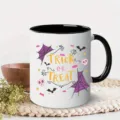 Halloween ceramic coffee mug cute close-up view detail holiday gift office home use white cup - 350ml / Black And White Style