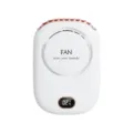 Ventilateur de cou portable USB rechargeable mini mains libres avec affichage Blanc SKU vue - 1200mAh / Blanc
