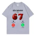 Funny meme graphic t-shirt for men and women, casual grey cotton short sleeve top. - S / Gray