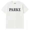 Casual white cotton short-sleeve t-shirt with classic letter print for everyday wear. - S / White