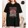 Oversized black t-shirt featuring Velaris City of Starlight graphic print for women. - S / Black