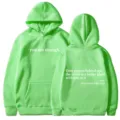 Women solid letter print drawstring hoodie with kangaroo pocket casual green sweatshirt - XS / Tops / Green - White Print