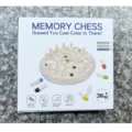 Holz Memory Schach Spiel für Kinder, interaktives Lernspielzeug mit bunten Stifte und Würfel. - Gedächtnis Schach / 16.5x16x3.6cm / Naturholzfarbe