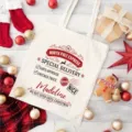 Bolsa de lona de Navidad con estampado personalizado, bolsa de compras reutilizable. - Estilo Navidad Express (B31) / 35x40cm