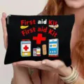 Schwarze Erste-Hilfe-Tasche Make-up Beutel mit Reißverschluss, tragbare Aufbewahrung für Medikamente. - Erste-Hilfe-Set Stil (46)