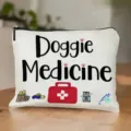 Hübsche Hundemedizin Leinwand Kosmetiktasche mit Reißverschluss für Make-up und Schreibwaren ideal. - Lustiger Druck Stil Fünfunddreißig (35)