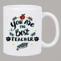Witte keramische koffiemok met inspirerende docentencitaat, perfect cadeau voor opvoeders. - 350ml / Wit