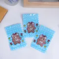 Sacchetti di stoccaggio con cerniera a quadri blu con simpatico orsetto per snack e caramelle - Stile A Orso Quadri Blu / 7.5*11cm