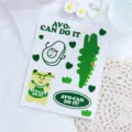 Cute green avocado bear sticker pack aesthetic waterproof laptop stationery DIY craft decal - 11x15cm / Avocado Style