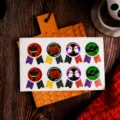 Halloween sticker sheet decorative labels pumpkin ghost bat funny stickers for gift bags baking packaging - Style A One Sheet 8 Labels / 8 Pieces/Pack