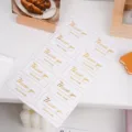 Goldfolie Danke Siegelaufkleber fuer Geschenkverpackung handgemachte Dekoration Sticker. - Einzelgröße (6.5*3.8cm) / 1 Blatt / 10 Stück