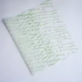 Close-up of French vintage style greaseproof paper sheet with elegant green cursive handwriting. - 50 Pieces/Pack-Green French Letter