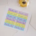 Pegatinas de planificador largas con diseño de cuadrícula estilo coreano papetería DIY! - 12 Piezas