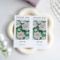 Adesivi di ringraziamento floreali rettangolari in stile ins per confezioni regalo 20pz - Verde Tipo A / 20 Pezzi