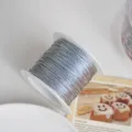 Silberner Metallfaden Spule für DIY Handwerk, Geschenkverpackung und Kleidungsetikett Schnur. - 1 Rolle (20m Silber) / Silber