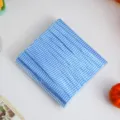 Lazos de torsión con patrón de rombos azules y blancos, 500 uds alambre para bolsas de regalo. - Paquete de 500 piezas / Azul