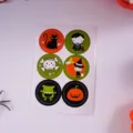 Αυτοκόλλητα Halloween στρογγυλά, 6τμχ κολοκύθα γάτα ετικέτες για συσκευασία δώρων. - Πακέτο των 6 Τεμαχίων (Στυλ F)
