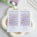 Adesivi di ringraziamento rettangolari con fiori viola in stile ins per regali 20pz - Viola chiaro / 20 Pezzi